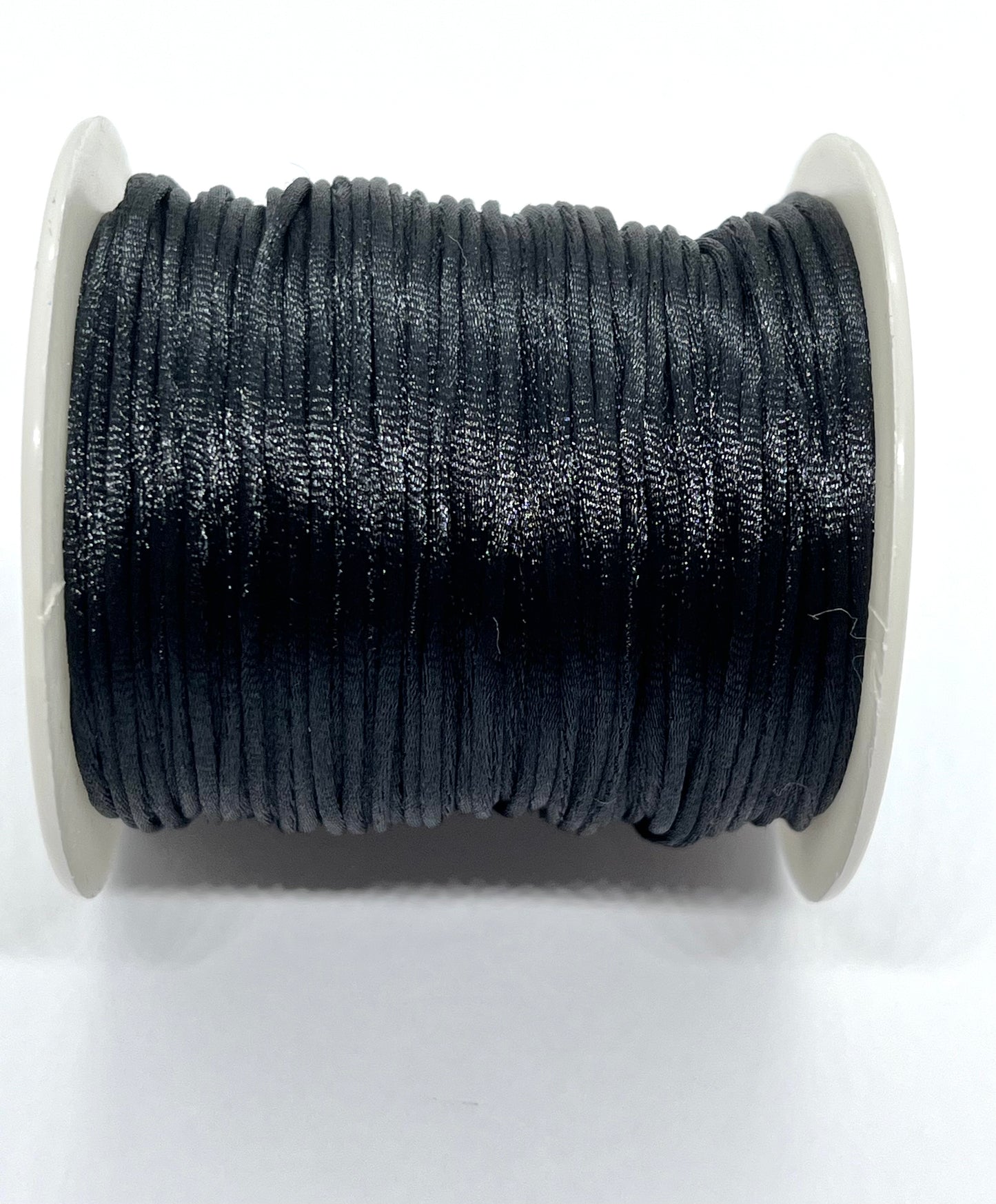 Cordón Cola de Ratón Negro 1,5mm