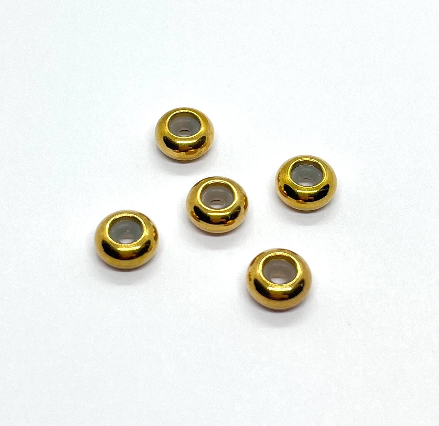 Bolitas/balin de acero inoxidable (5 unidades Dorado Oscuro)