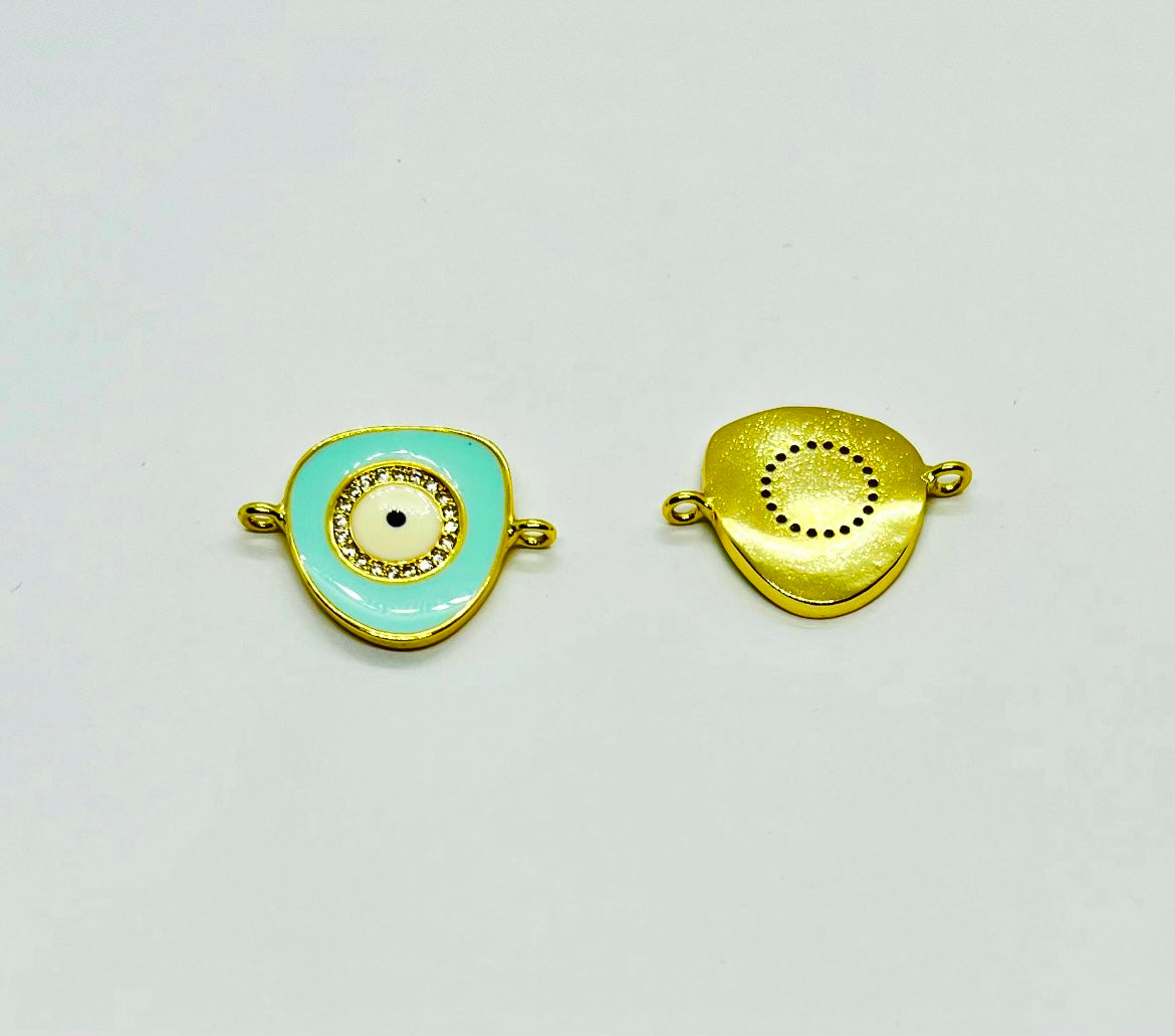 Colgante Conector esmaltado triangular con ojo