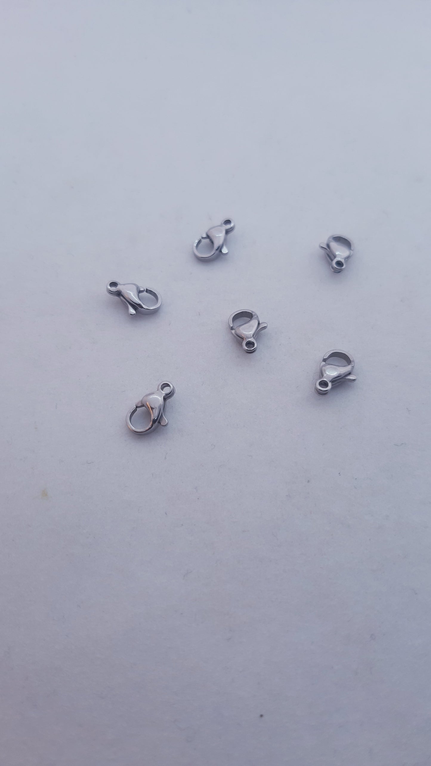 Cierres/Broche acero inoxidable plateado 10mm