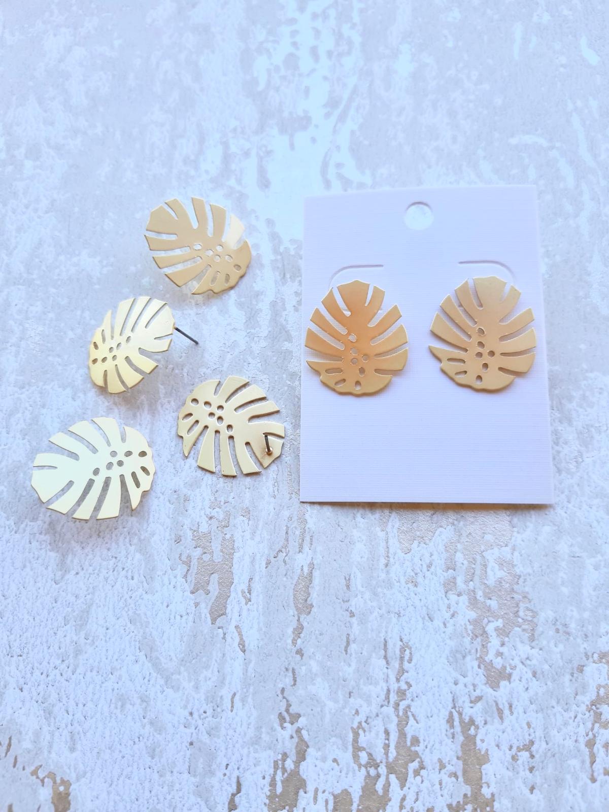 Bases Pendientes (2 Pares) Hoja Monstera