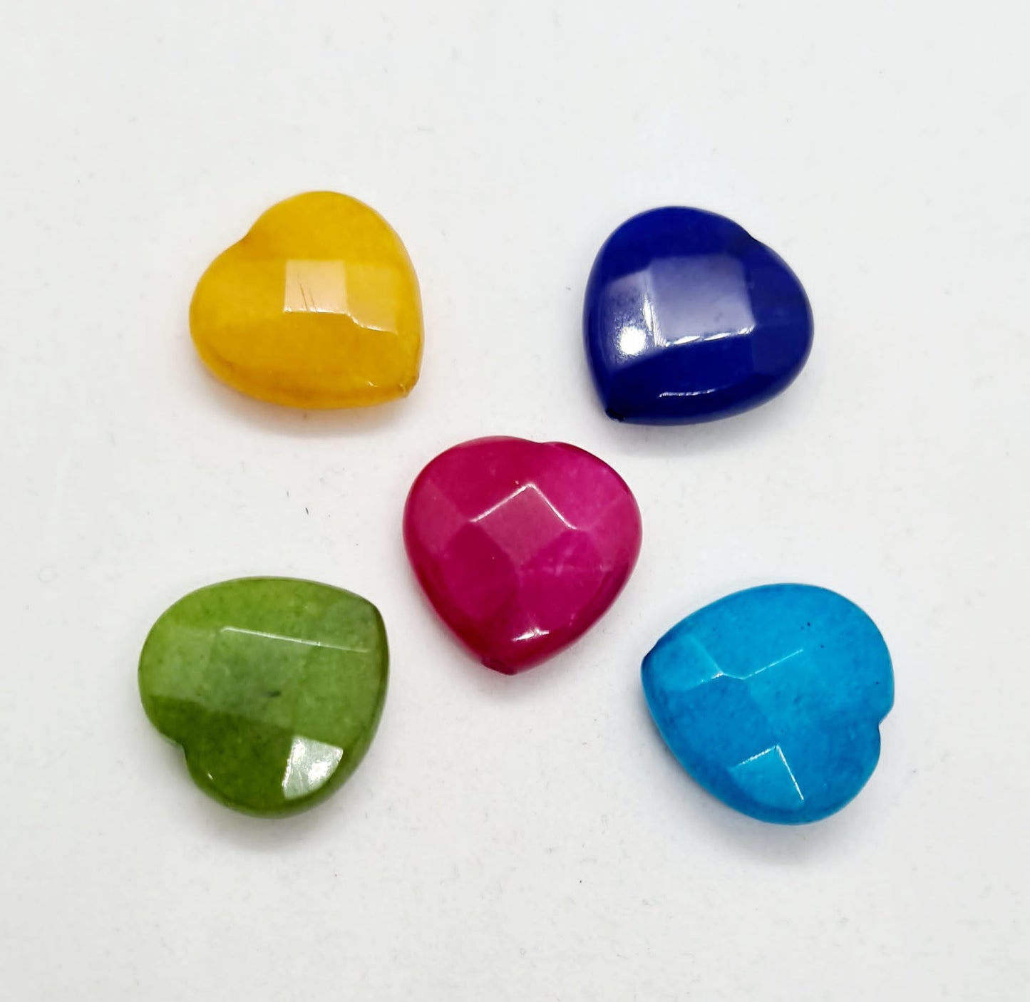 Corazones Facetados de Jade