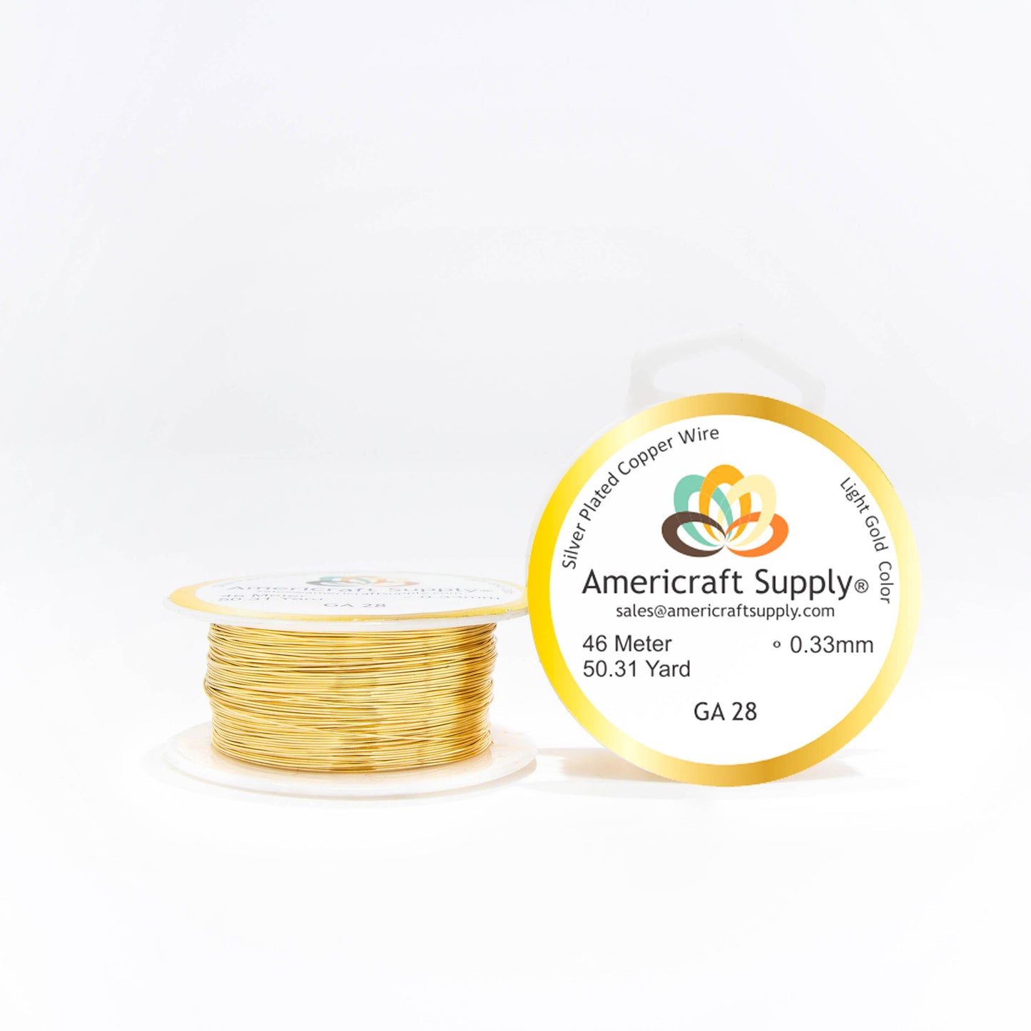 Alambre/ Hilo Color dorado claro GA 28