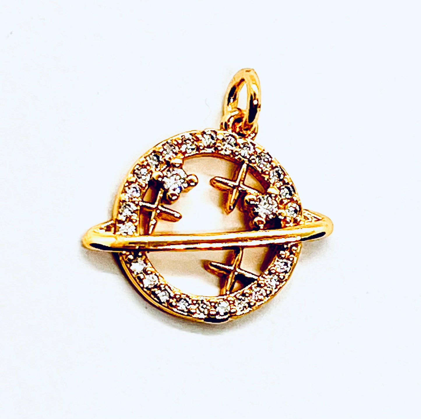 Colgante Planeta con zirconia (unidad)