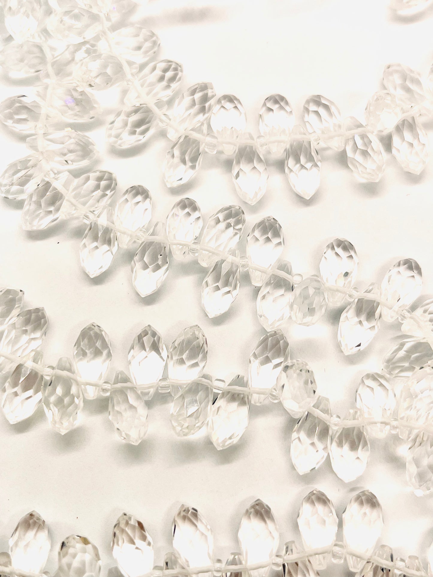 Colgante gotas de vidrio transparente (10 unidades))