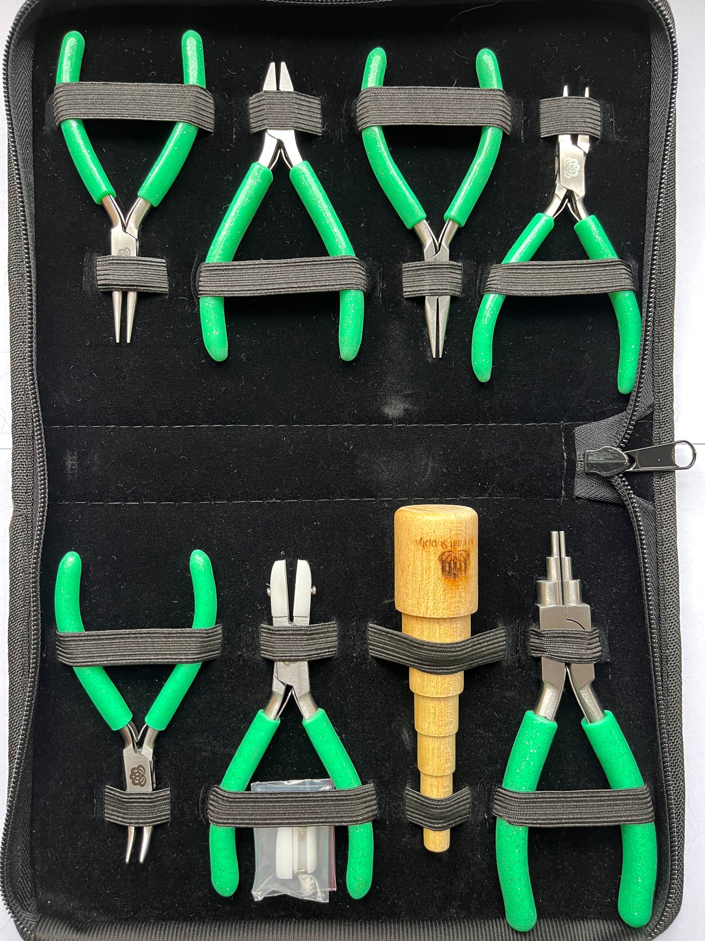 Set alicates Básicos Americraft Supply plateado con verde