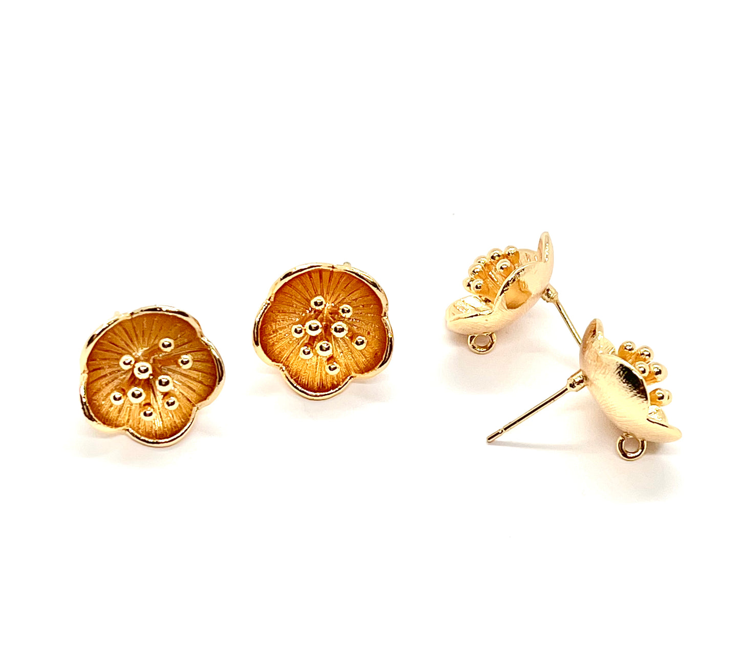Base pendiente Flor con Pistilo Mediana (2 pares)