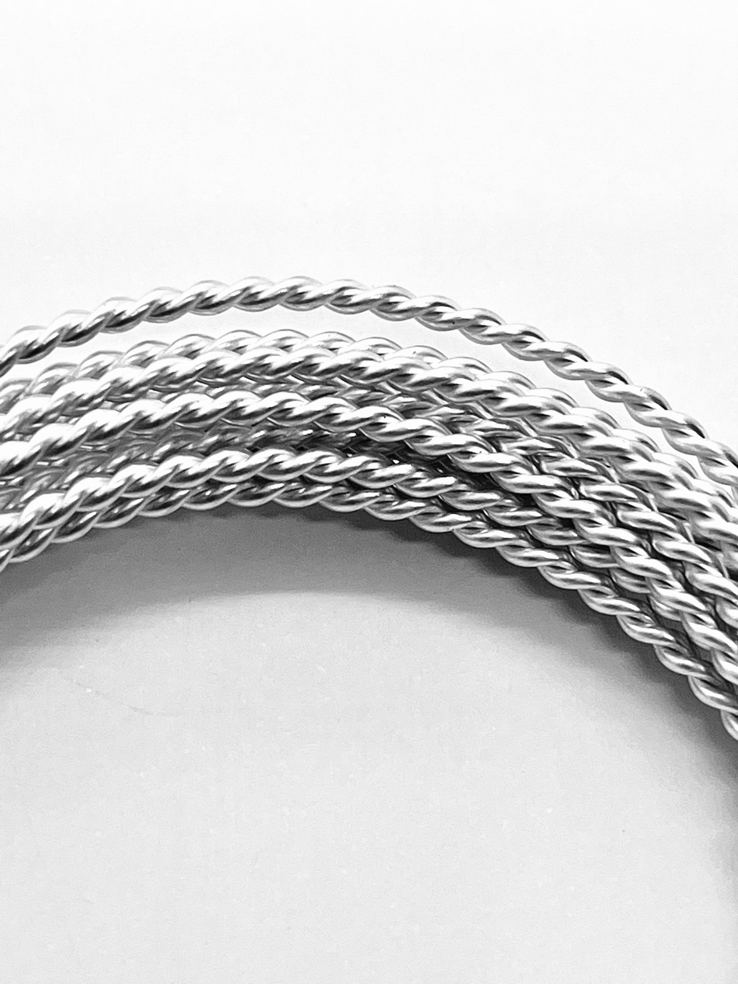 Alambre Entorchado Plateado #18