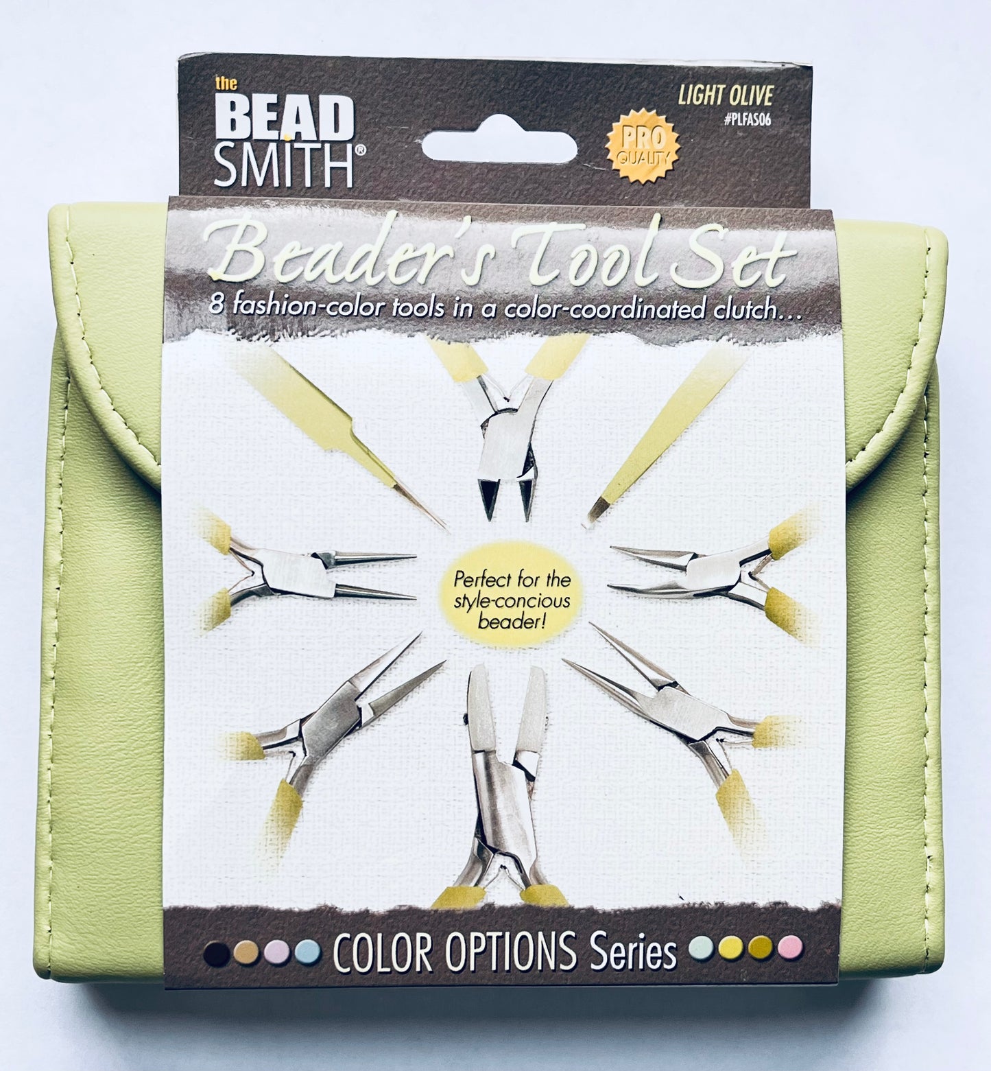 Set de alicates/pinzas verde oliva claro Beadsmith