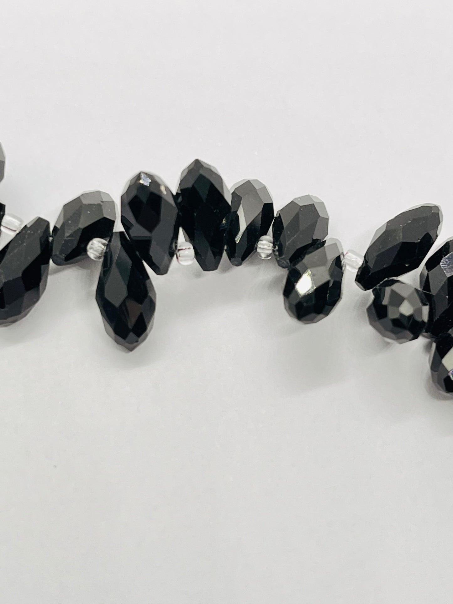 Colgante gotas de vidrio facetado (10 unidades)