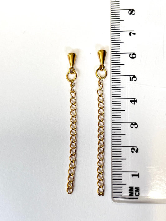 Extensión de cadena 3mm acero inoxidable (par)
