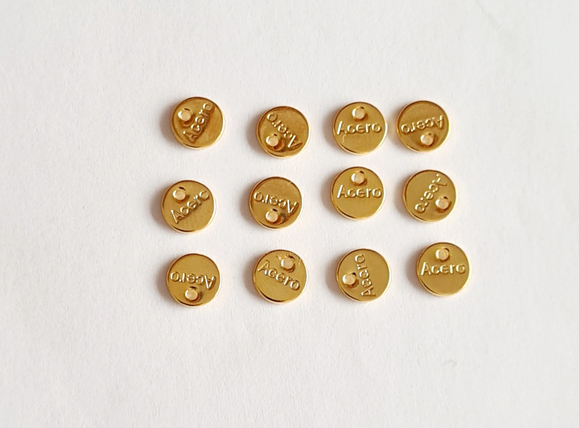 Colgante mini medallitas (Acero) (12 unidades)