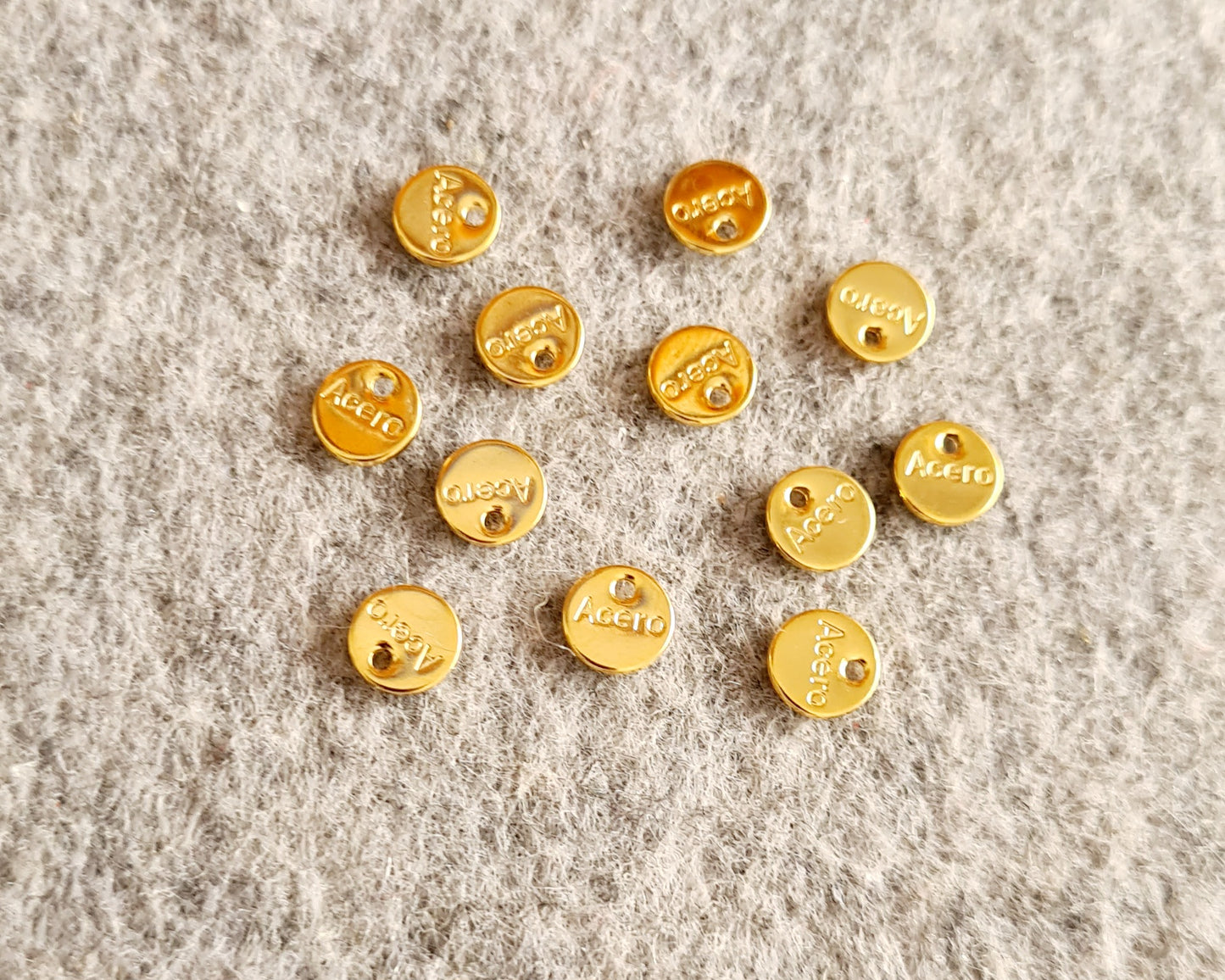 Colgante mini medallitas (Acero) (12 unidades)