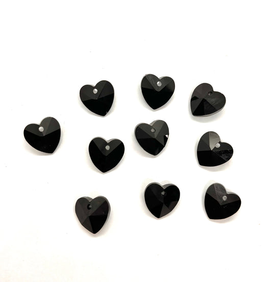 Colgante Corazón Negro (10 unidades)