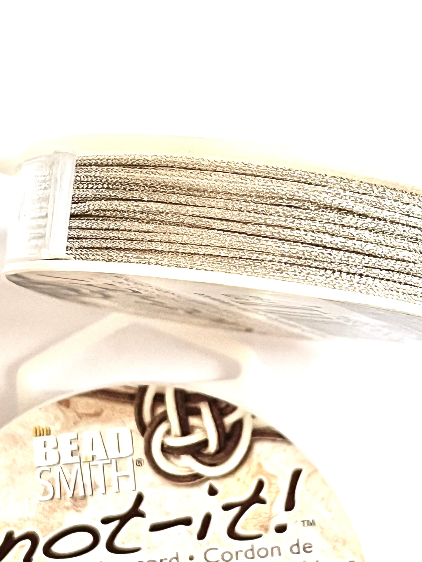 Cordón Metalizado 1mm Plateado