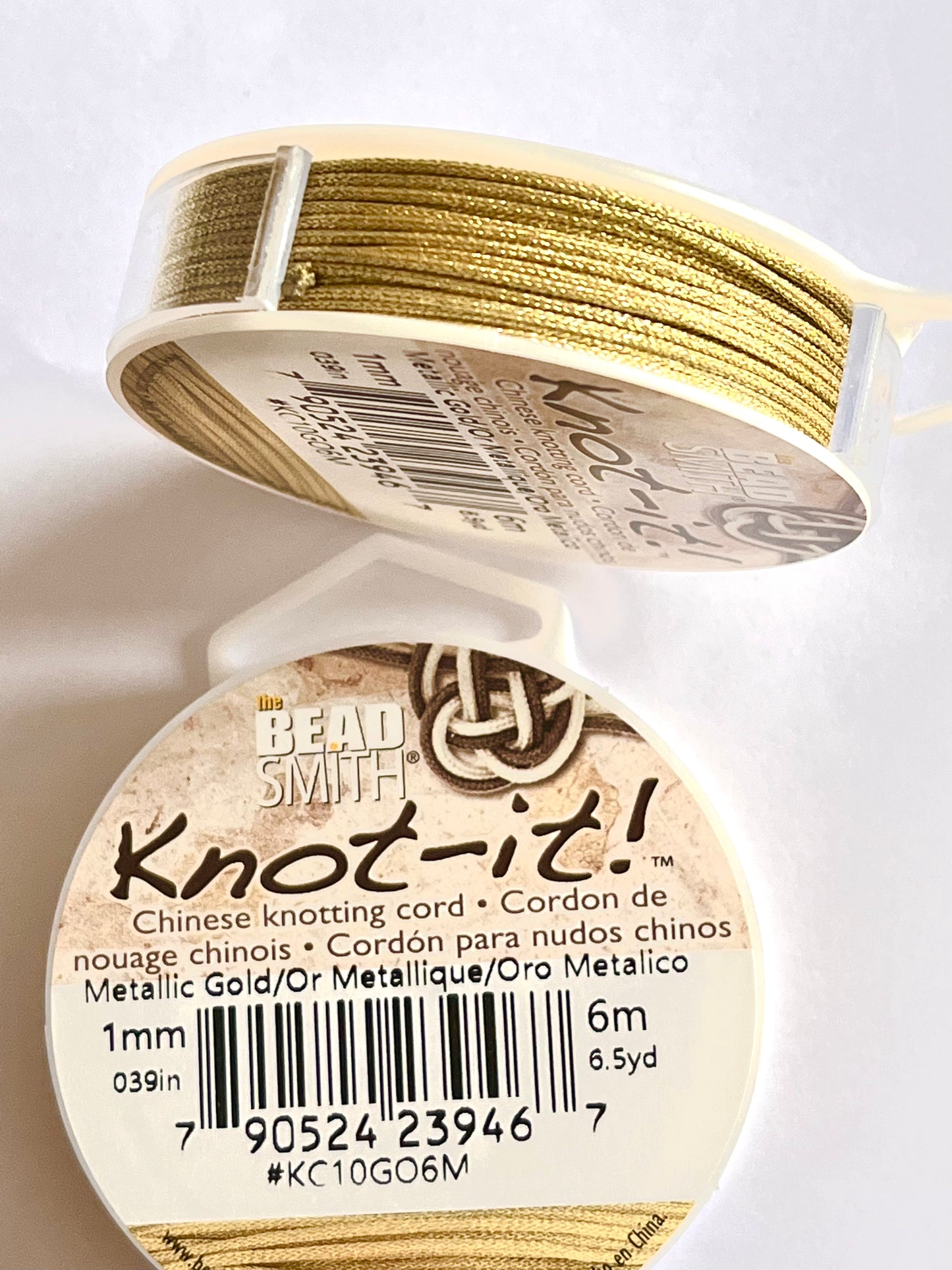 Cordón Metalizado 1mm Dorado