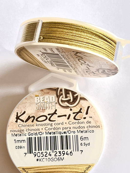 Cordón Metalizado 1mm Dorado