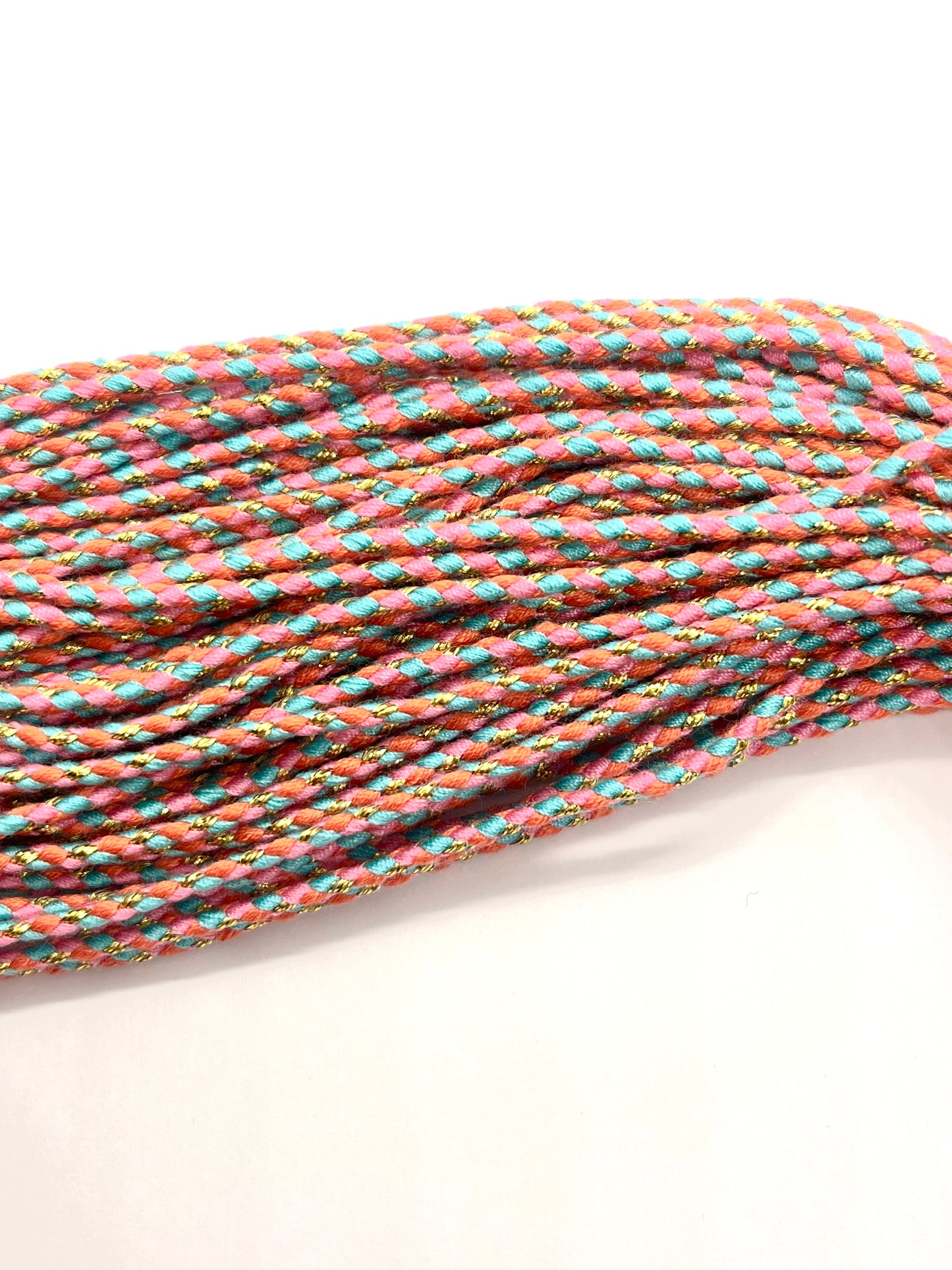 Cordón Trenzado tricolor (10 mts)